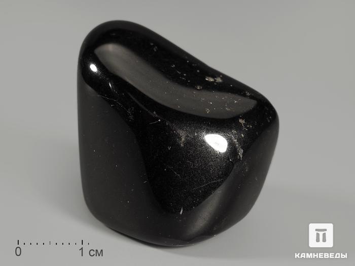 Обсидиан чёрный, крупная галтовка 3,5-5,5 см (30-35 г), 11827, фото 1