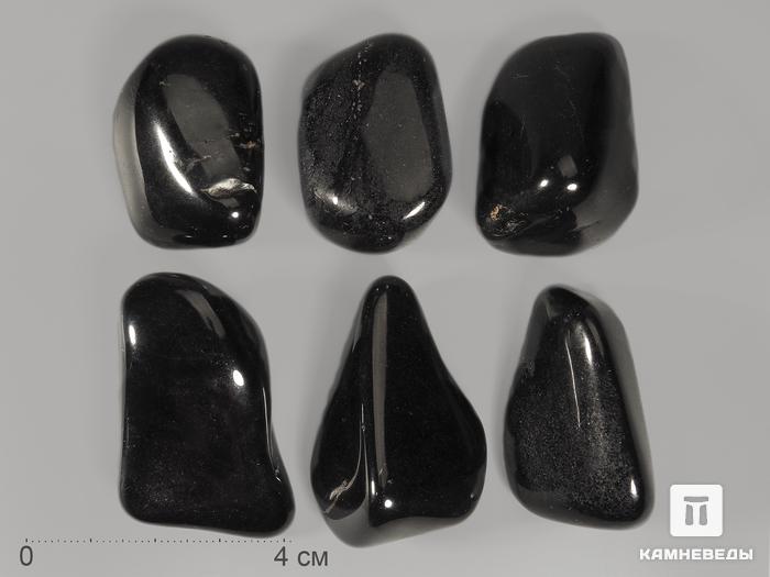 Обсидиан чёрный, крупная галтовка 3,5-5,5 см (30-35 г), 11827, фото 2