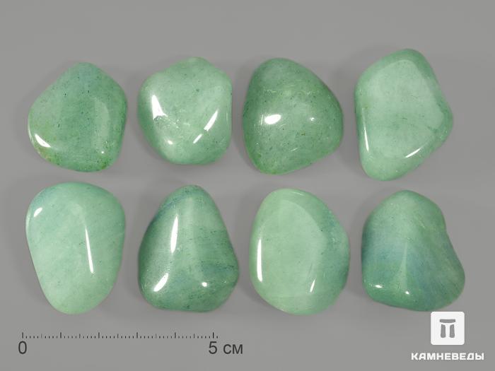 Авантюрин зелёный (светлый), крупная галтовка 2,5-4 см (15-20 г), 11841, фото 1