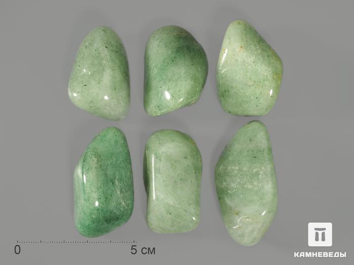 Авантюрин зелёный (светлый), крупная галтовка 4-5 см (30-35 г), 11844, фото 1