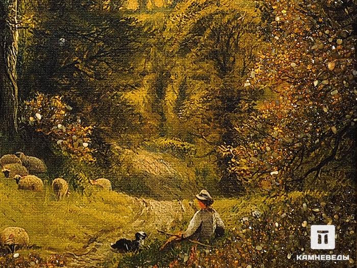 Картина с янтарём «Пастух», 11934, фото 2