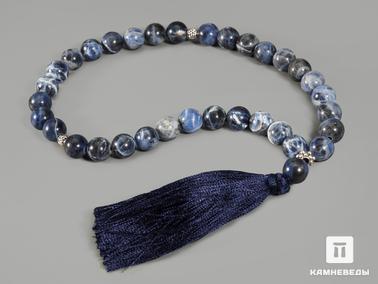 Содалит. Чётки из содалита, 33 бусины