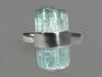 Кольцо с полированным кристаллом аквамарина (голубым бериллом), 44-3/21, фото 2