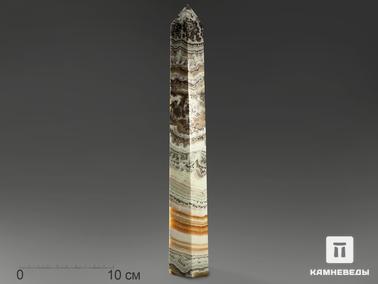 Оникс мраморный. Оникс мраморный в форме кристалла, 27,5х4,8х3,9 см