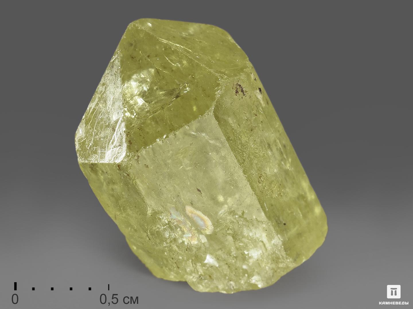 Апатит, кристалл в пластиковом боксе 1,5-2,5 см