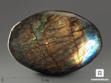 Лабрадор. Лабрадор, полированная галька 8,1х5,4х2,4 см