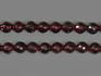 Бусины из альмандина (граната), 62 шт. на нитке, огранка 6-7 мм, 10601, фото 1