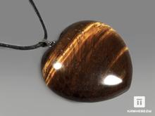 Кулон «Сердце» из тигрового глаза