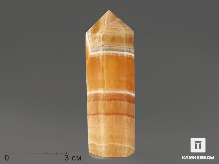 Оникс мраморный в форме кристалла, 8-9 см (85-90 г), 12915, фото 1
