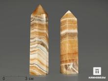 Оникс мраморный в форме кристалла, 7,5-9 см (75-80 г)