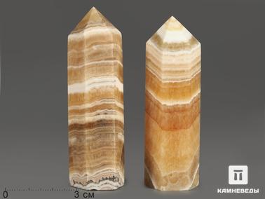 Оникс мраморный. Оникс мраморный в форме кристалла, 8,7х2,6х2,4 см