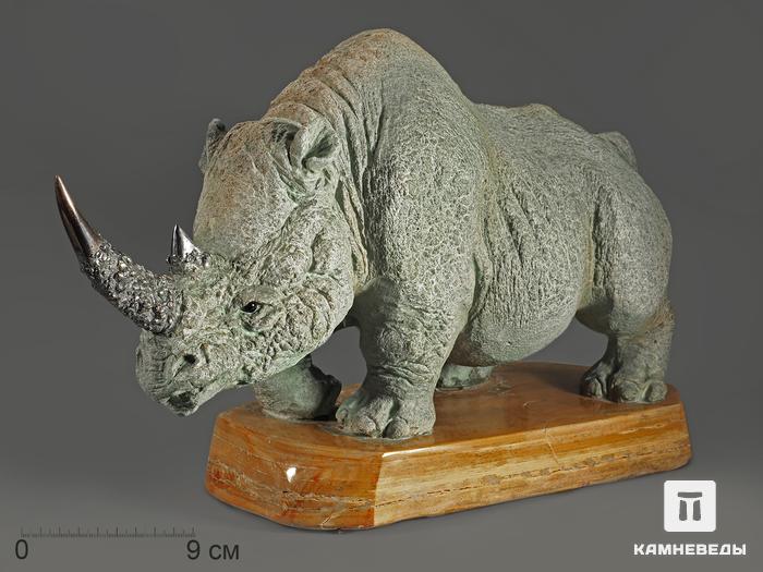 Носорог из талька (стеатита), 40х25х20 см, 12967, фото 1