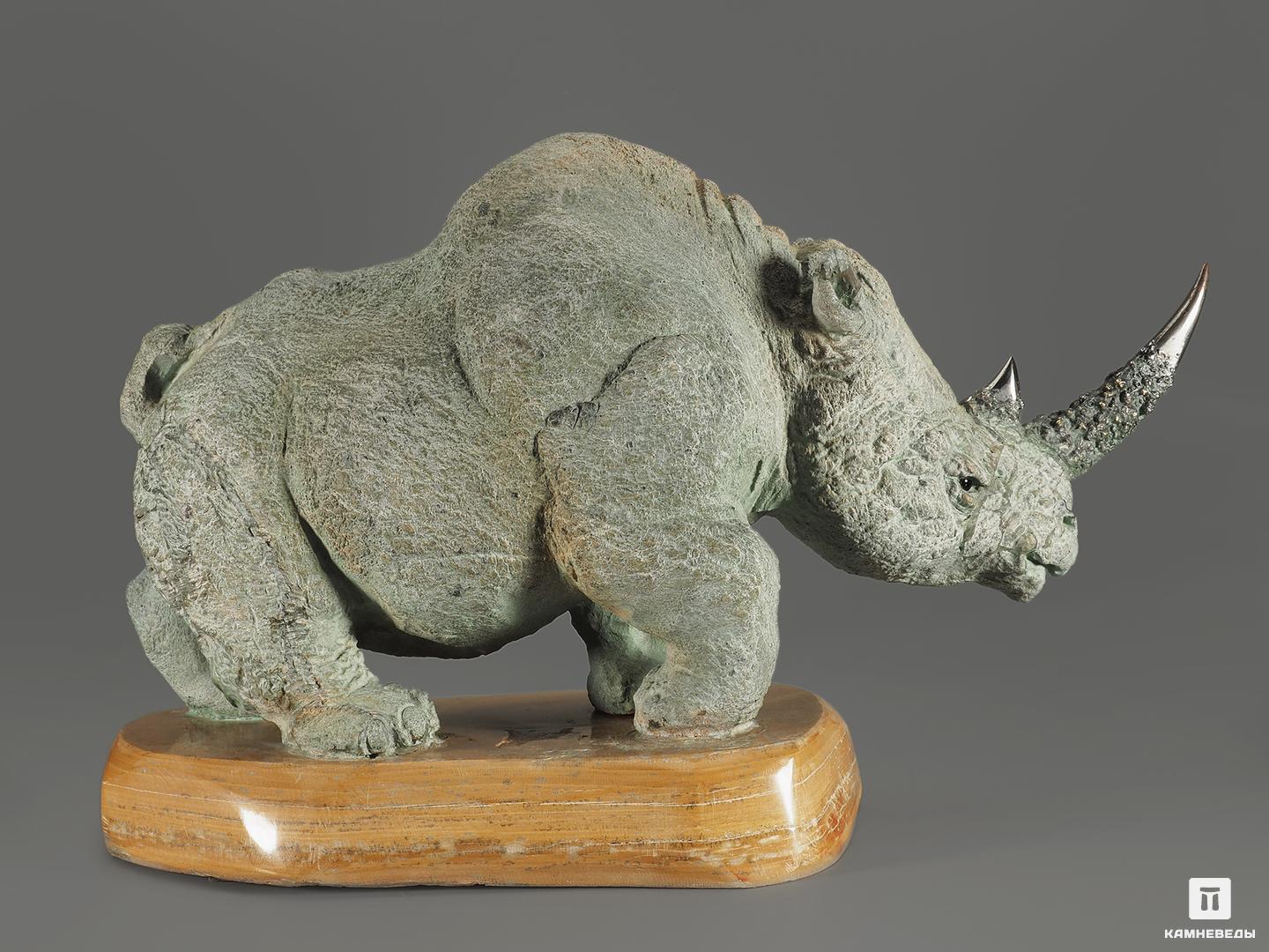 Носорог из талька (стеатита), 40х25х20 см, 12967, фото 2