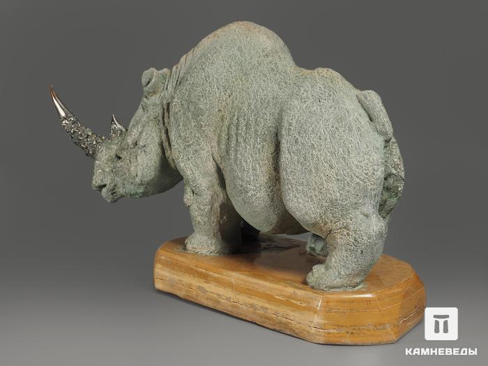 Носорог из талька (стеатита), 40х25х20 см, 12967, фото 3