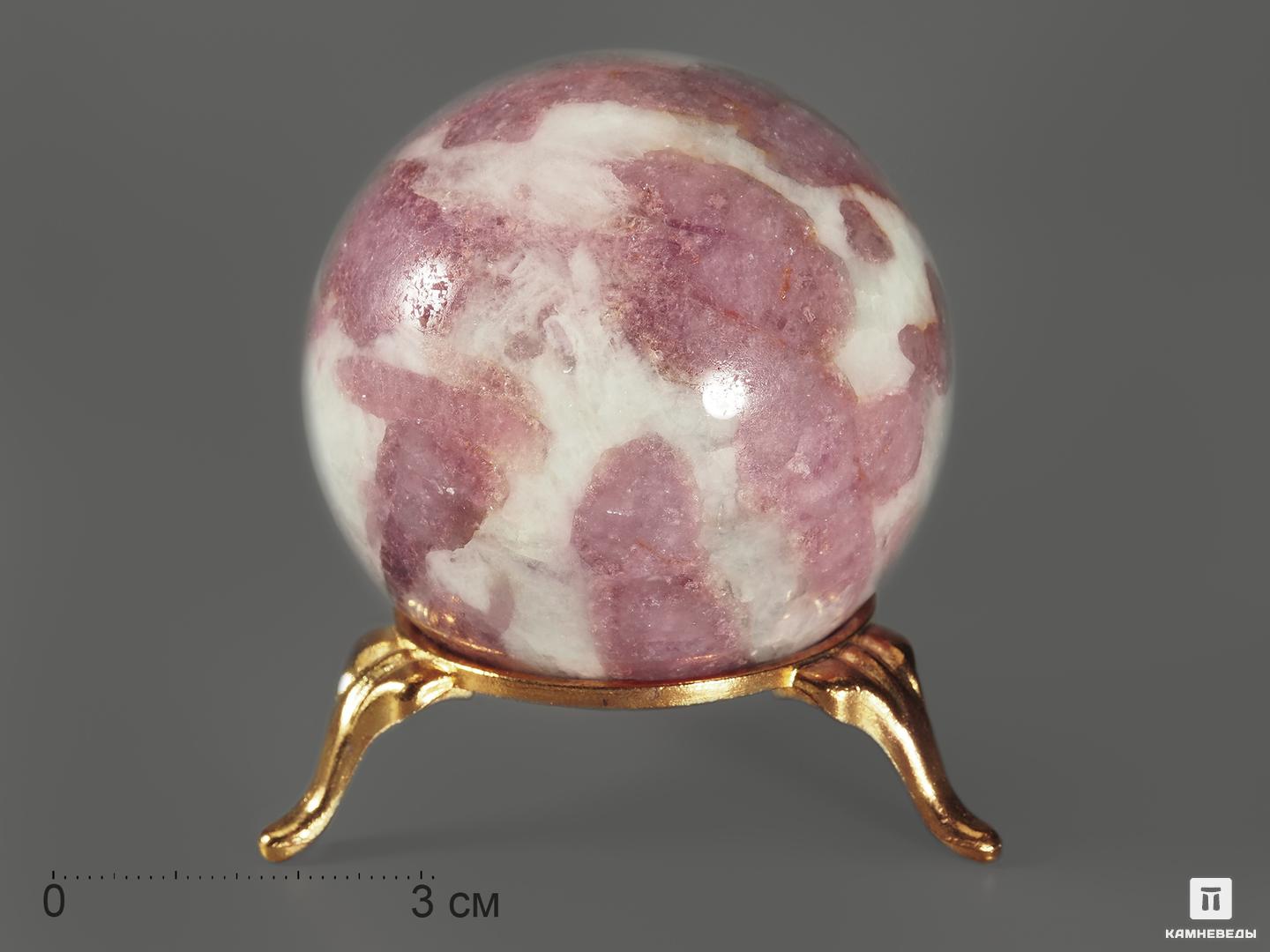Шар из турмалина (рубеллита) в кварце, 54 мм шар из розового турмалина рубеллита лепидолита альбита и кварца 84 мм