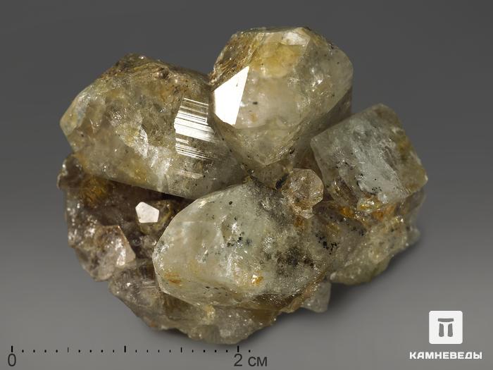 Топаз, сросток кристаллов 3,8х3,1х2,7 см, 11482, фото 1