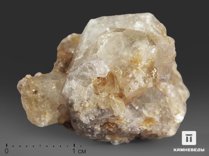 Флюорит на топазе, сросток кристаллов в пластиковом боксе 2,5-3,5 см, 11542, фото 1