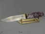 Сувенирный нож из серого агата и чароита, 25,8х5,5х4,9 см, 13099, фото 1