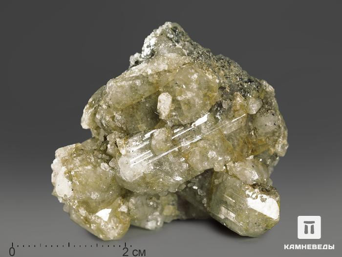 Топаз, сросток кристаллов 4,4х4,1х2,7 см, 11533, фото 1