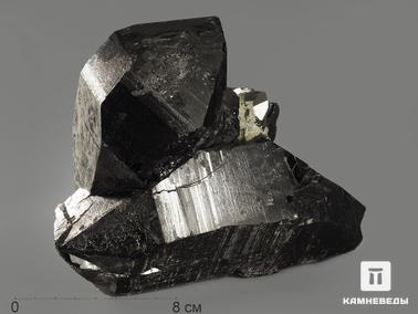 Морион (чёрный кварц). Морион (чёрный кварц), сросток кристаллов 21,4х14,9х14,6 см