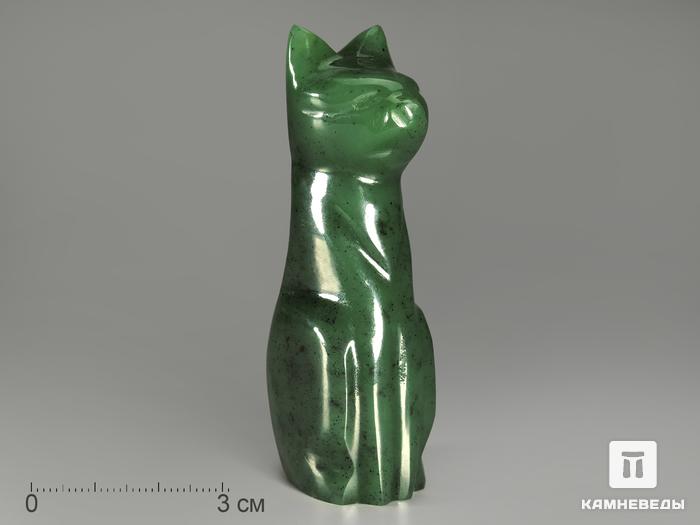 Кошка из нефрита, 8х3,3х2,5 см, 23-80/3, фото 1