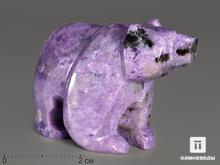 Медведь из чароита, 5,4х3,7х2,7 см