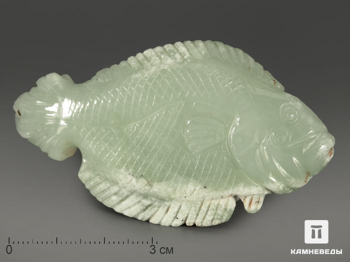 Рыба из светлого нефрита, 7,9х4х1,3 см, 13118, фото 1