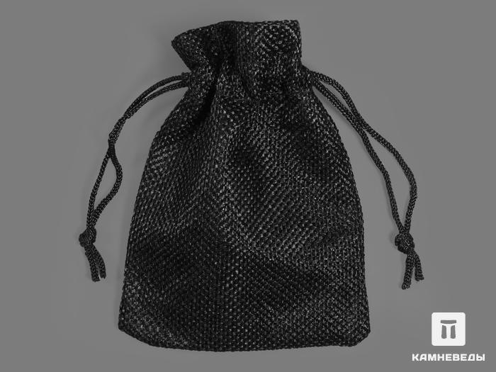 Мешочек чёрный «льняной», 12х9 см, 13308, фото 2
