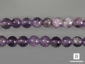 Бусины из аметиста светлого, 64 шт. на нитке, 6-7 мм