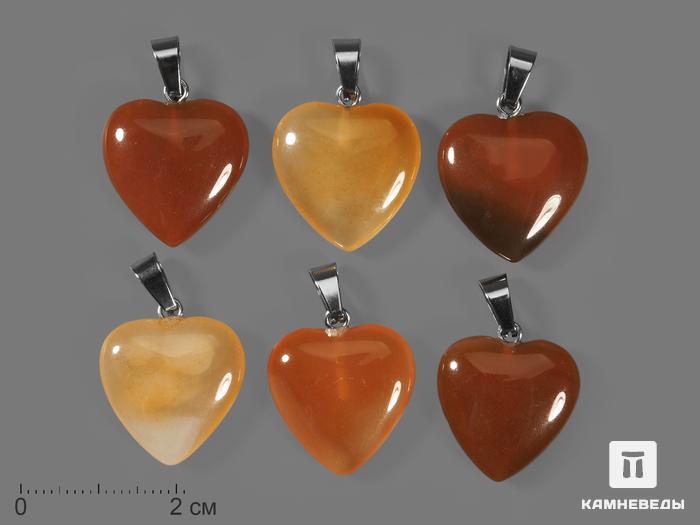 Кулон «Сердце» из сердолика, 13403, фото 2