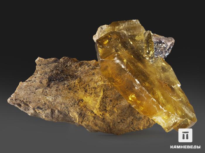 Барит, кристаллы на породе 5,8х4х2,3 см, 13486, фото 2