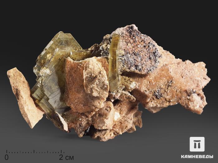 Барит, кристаллы на породе 7,5х4,5х3,1 см, 13489, фото 1