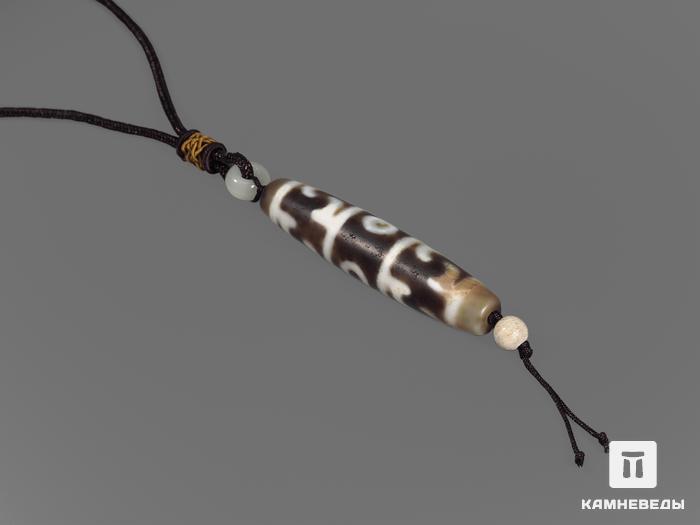 Кулон на шнурке с бусиной Дзи «Шапка», 13680, фото 1