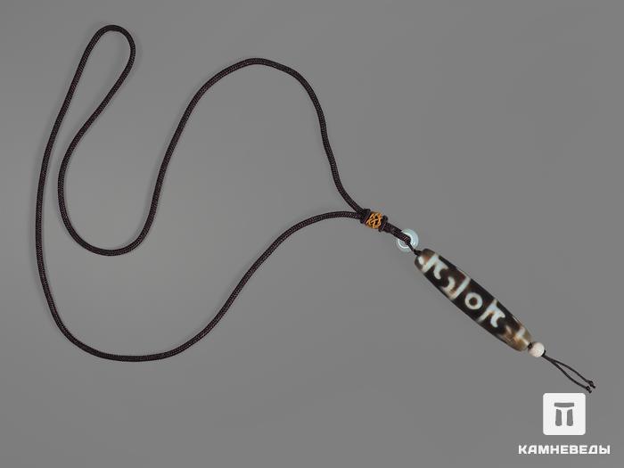 Кулон на шнурке с бусиной Дзи «Шапка», 13680, фото 2