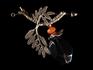 Брошь-булавка «Рождественское утро» из дымчатого кварца (раухтопаза) и огранённого сердолика, 13019, фото 1