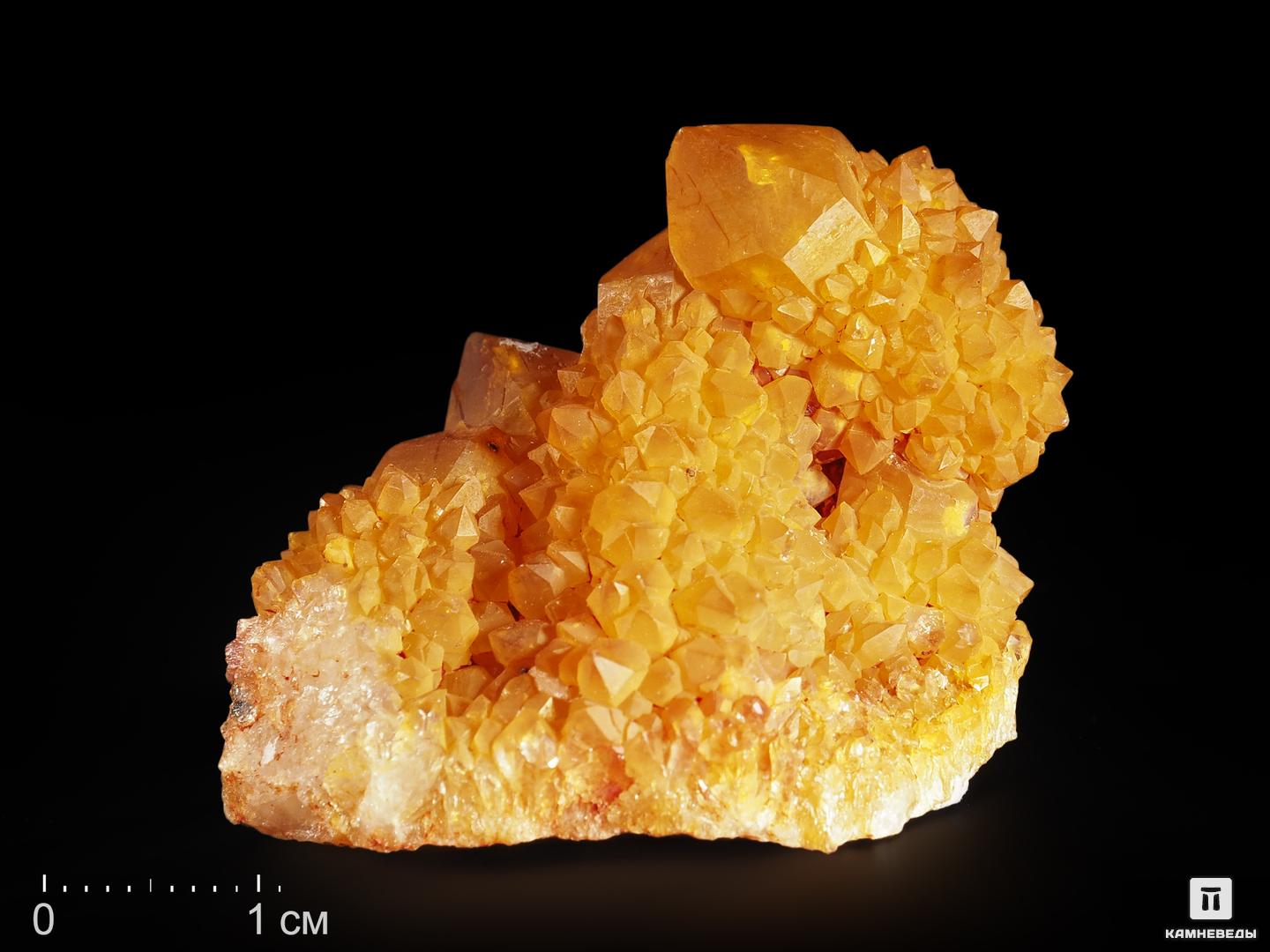 Цитриновидный кварц (кактусовый), сросток кристаллов 4,7х3,8х3,2 см, 13807, фото 1