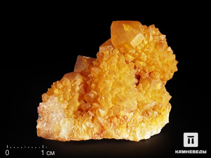 Цитриновидный кварц (кактусовый), сросток кристаллов 4,7х3,8х3,2 см, 13807, фото 1