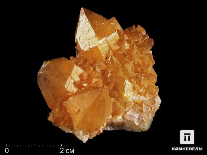 Цитриновидный кварц (кактусовый), сросток кристаллов 5,6х4,7х3 см, 13794, фото 1