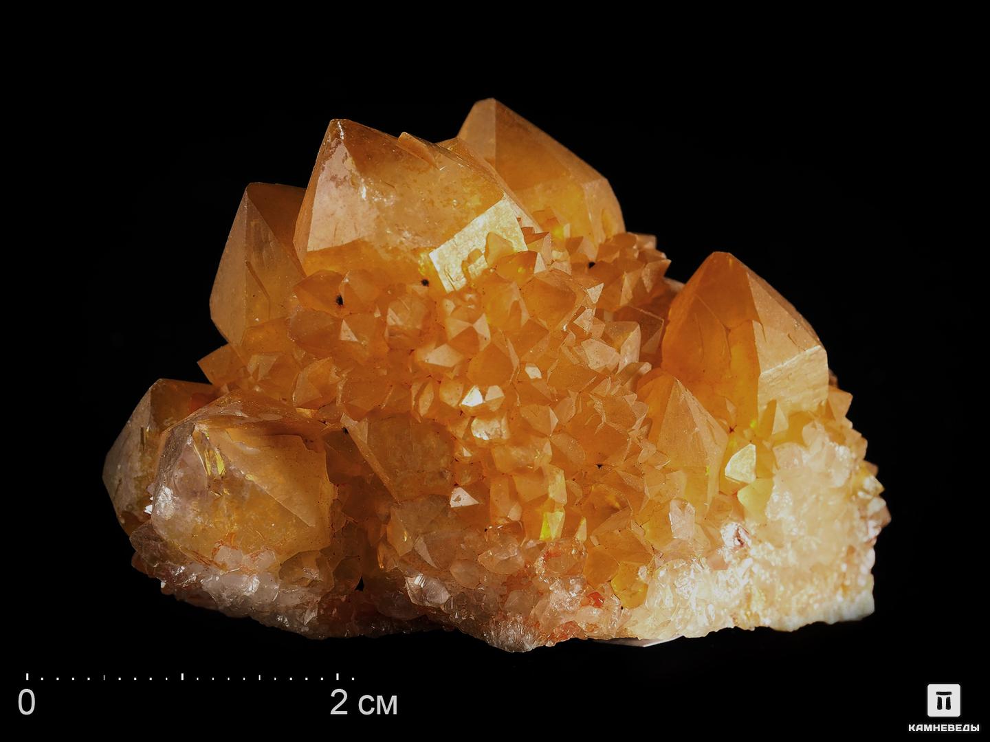 Цитриновидный кварц (кактусовый), друза 5,6х4,7х3,7 см кварц тектонический с кальцитом друза 13х9 3х8 8 см