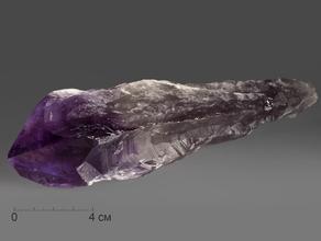 Аметист (аметрин), кристалл 20,5х4,2х3,9 см