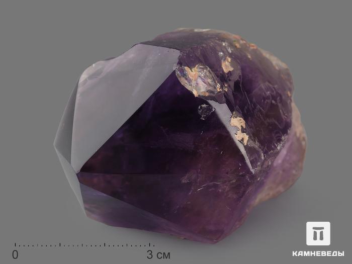 Аметист (аметрин), приполированный кристалл 9,1х5,8х5,5 см, 13685, фото 1