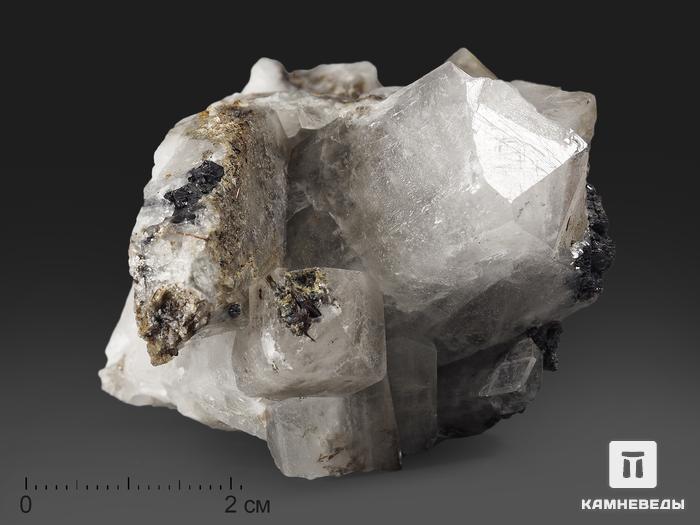 Натролит с астрофиллитом, сросток кристаллов 6,5х5,6х3,5 см, 13870, фото 1