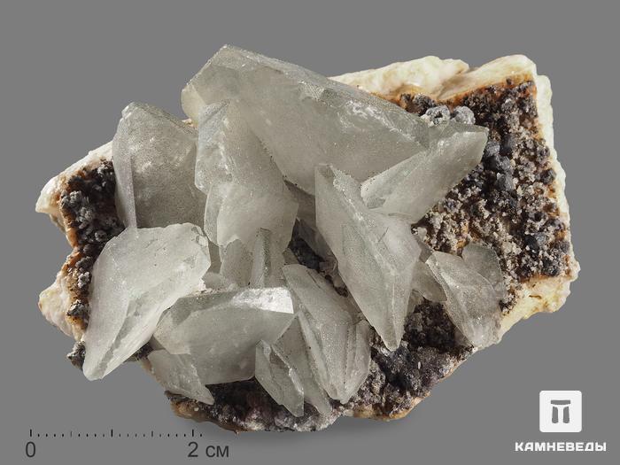 Кальцит, сросток кристаллов на породе 7,1х6,8х5,6 см, 11081, фото 1