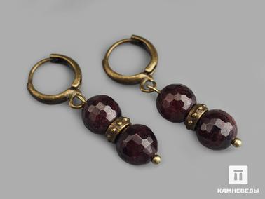 Гранат, Альмандин. Серьги из альмандина (граната), огранка