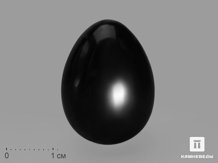 Яйцо из обсидиана, 3х2,2 см, 14104, фото 1