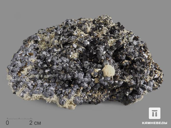 Сфалерит (марматит) c галенитом, кальцитом и кварцем, 14х9,5х5 см, 12701, фото 1