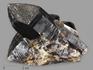 Дымчатый кварц (раухтопаз) с топазом и касситеритом, сросток кристаллов 9,2х6х5,6 см, 12517, фото 1