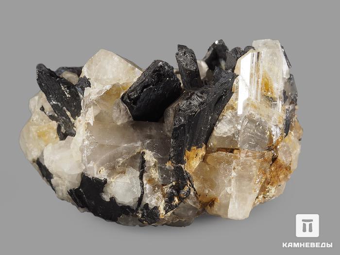 Вольфрамит с топазом, сросток кристаллов 7,3х5,1х4,5 см, 12478, фото 2