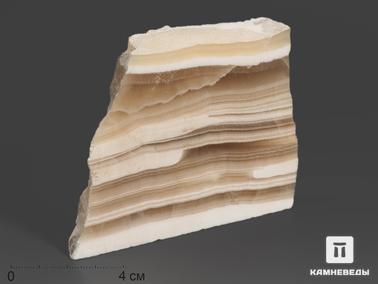 Оникс мраморный. Оникс мраморный (медовый), полированный срез 9,1х7,2х1,7 см
