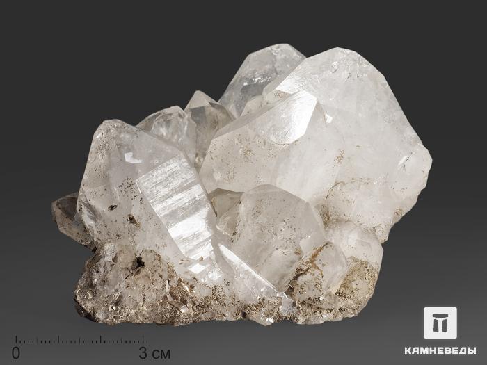 Горный хрусталь (кварц), сросток кристаллов 8,7х7,2х4,7 см, 13707, фото 1
